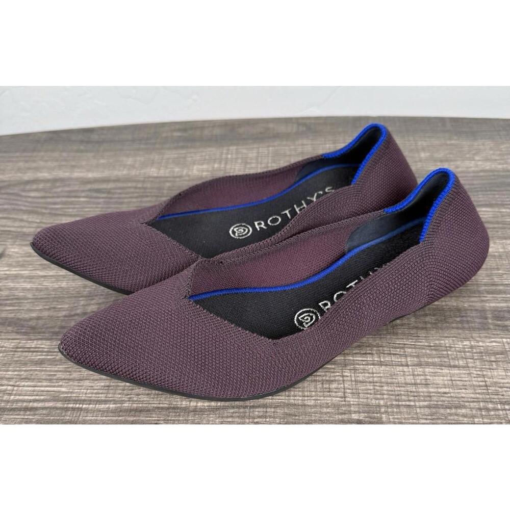Rothy’s The Point Burgundy Plum Knit Flats Women’s 8 Washable